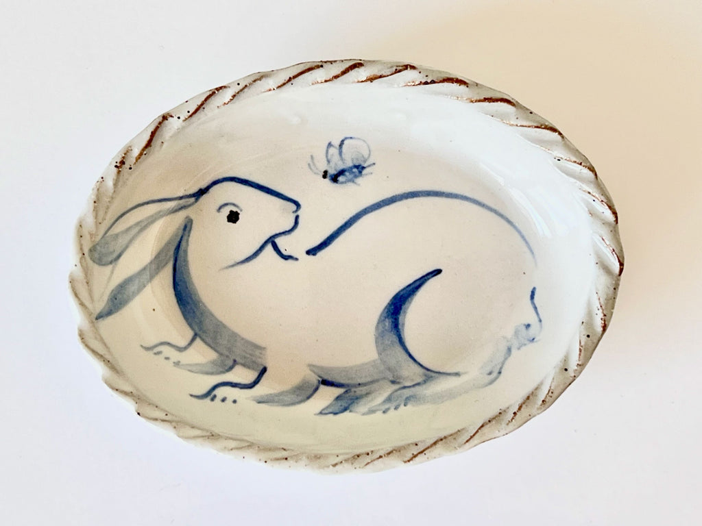 Mini Oval with Painted Rabbit