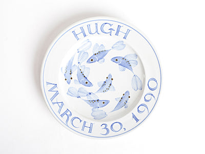 Custom Inscribed 8" Commemorative Plate for Baby